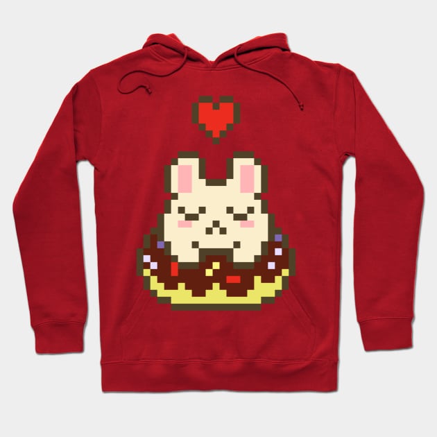 Bunny Donut Love Hoodie by Contentarama